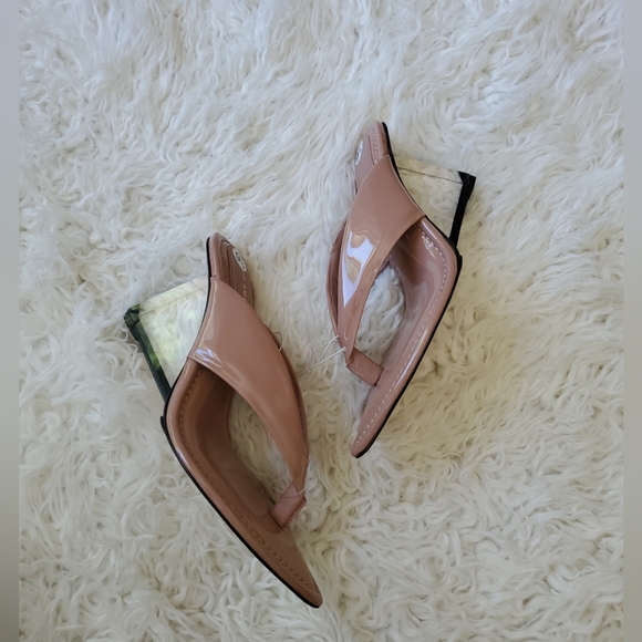 Good American Shoes - Good American Size 9.5  Dusty Pink Patent Leather Heels NWOB